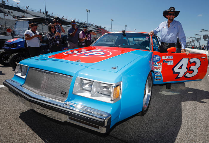 Legendary NASCAR Hall of Famer Richard Petty out on the race track this weekend.