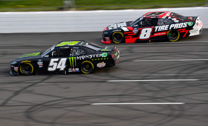 Ty Gibbs at Pocono during a NASCAR Xfinity Series race on Saturday.