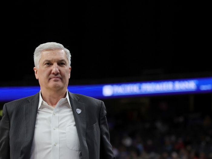 Pac-12 commissioner George Kliavkoff attending a USC-UCLA game.
