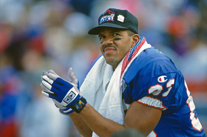 Former Bills wide receiver Andre Reed on the field.