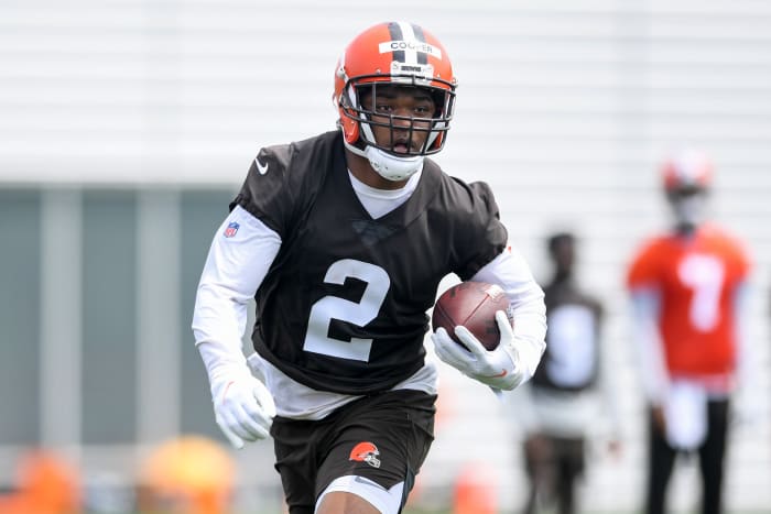 Browns wide receiver Amari Cooper at practice during minicamp.