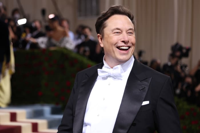 Elon Musk attends The 2022 Met Gala at The Metropolitan Museum of Art in New York City.