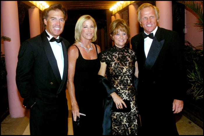 Greg Norman and his wife at a charity event.