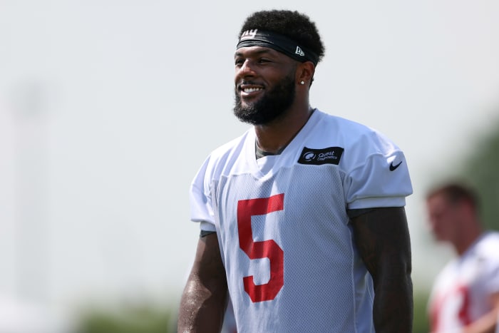 New York Giants rookie pass rusher Kayvon Thibodeaux on Sunday night.
