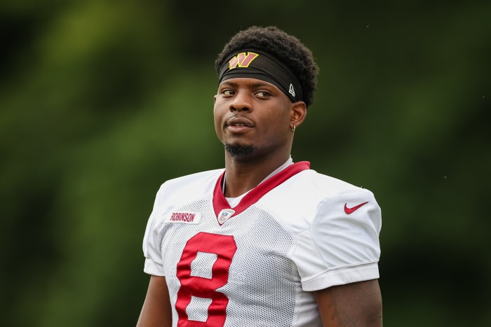 Washington Commanders rookie running back Brian Robinson.