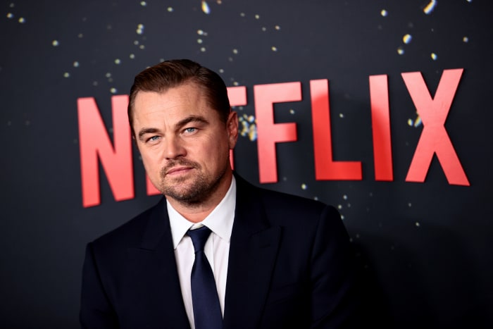 Leonardo DiCaprio at the "Don't Look Up" premiere.