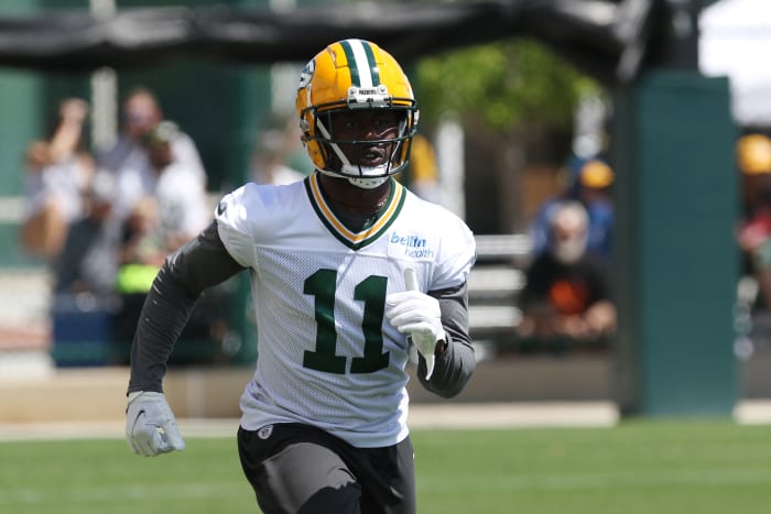 Sammy Watkins at practice for the Green Bay Packers.