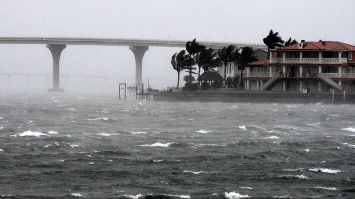St. Peter's Beach as Hurricane Ian approaches.