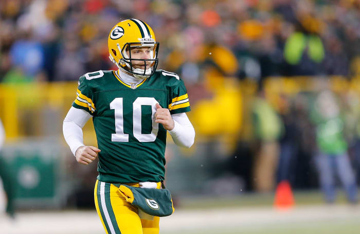 Former Packers quarterback Matt Flynn on the field.