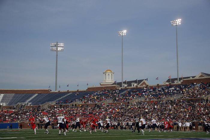 A general view of Gerald J. Ford Stadium at SMU.