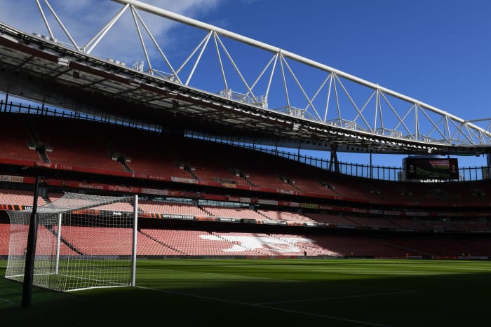 A general view of Emirates Stadium in the UK.