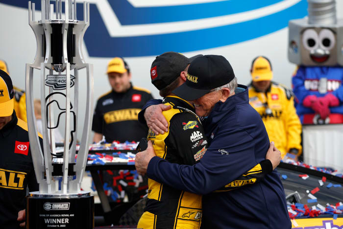 NASCAR driver Christopher Bell with Joe Gibbs.