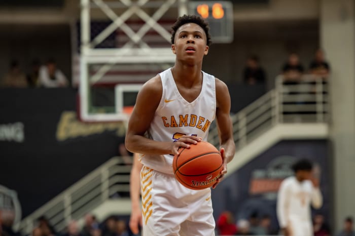 Elite recruit D.J. Wagner attempts a free throw for Camden (N.J.) High School.