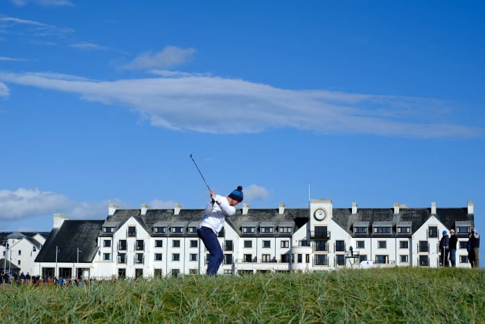 Legendary golf course Carnoustie is under water.