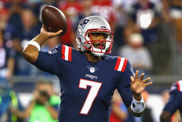 Jacoby Brissett Reacts To Patriots Drafting Drake Maye - The Spun