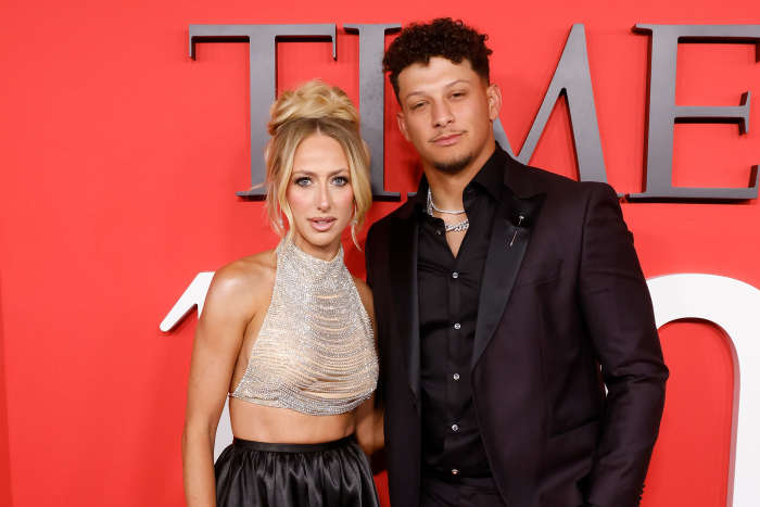 NEW YORK, NEW YORK - APRIL 25: Brittany Mahomes and Patrick Mahomes attend the 2024 Time100 Gala at Jazz at Lincoln Center on April 25, 2024 in New York City.  (Photo by Taylor Hill/FilmMagic)