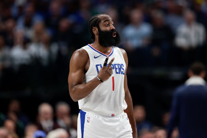 James Harden playing for the Los Angeles Clippers.
