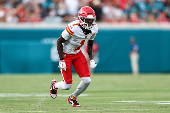 Xavier Worthy of the Kansas City Chiefs.