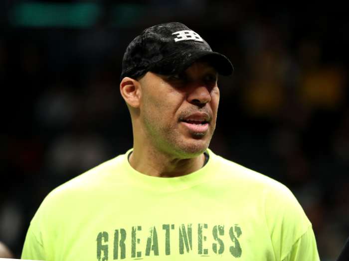 LaVar Ball on the court.
