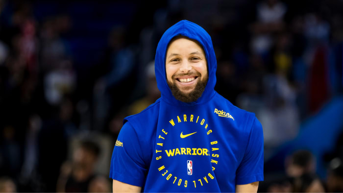 Mar 10, 2025; San Francisco, California, USA; Golden State Warriors guard Stephen Curry (30) enters the court before the game against the Portland Trail Blazers at Chase Center.