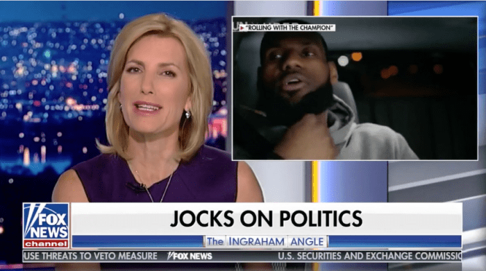 Laura Ingraham talking about LeBron James.