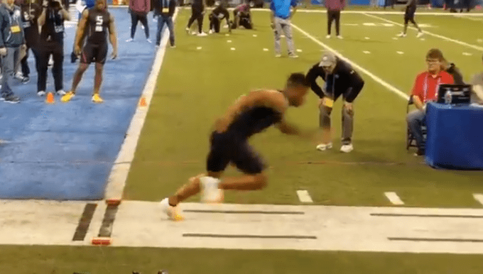 Saquon Barkley Runs 4.41 In First 40-Yard Dash Attempt - The Spun