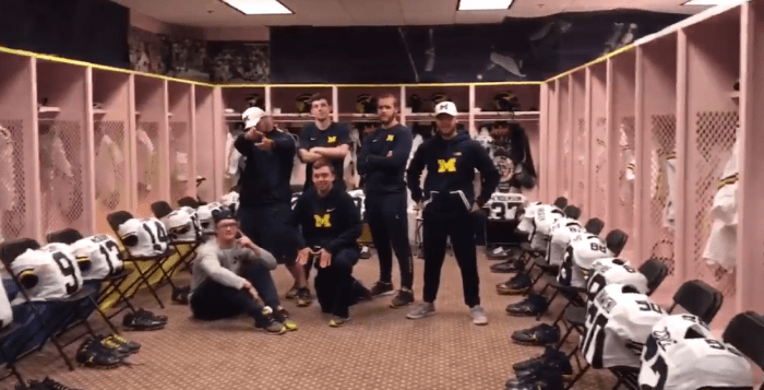 Michigan Turns Iowa's Pink Visitor's Locker Room Into Something Special ...