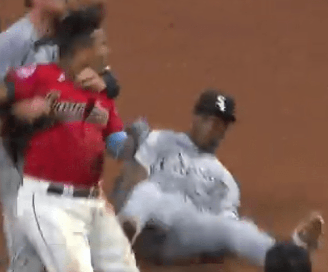 White Sox Player Tim Anderson Knocked Out By Jose Ramirez During MLB ...