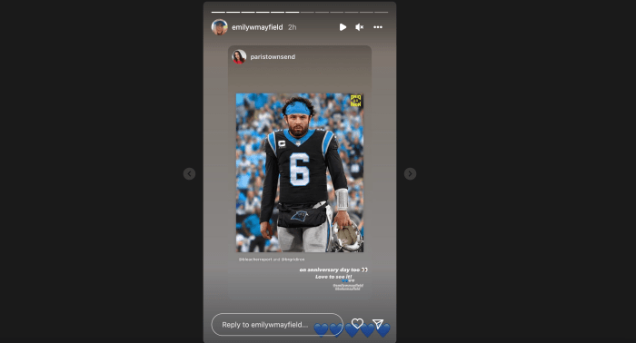 Look: Baker Mayfield's Wife Reacts To Panthers Trade - The Spun