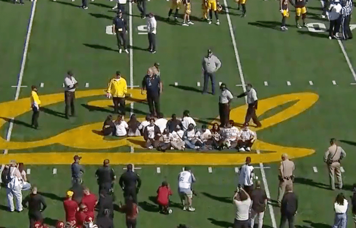 college-football-game-delayed-by-protest-and-fans-had-jokes-the-spun