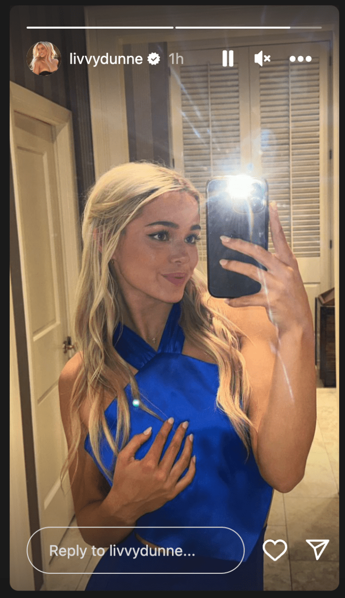 Olivia Dunne Looked Stunning In Blue Dress At Wedding - The Spun