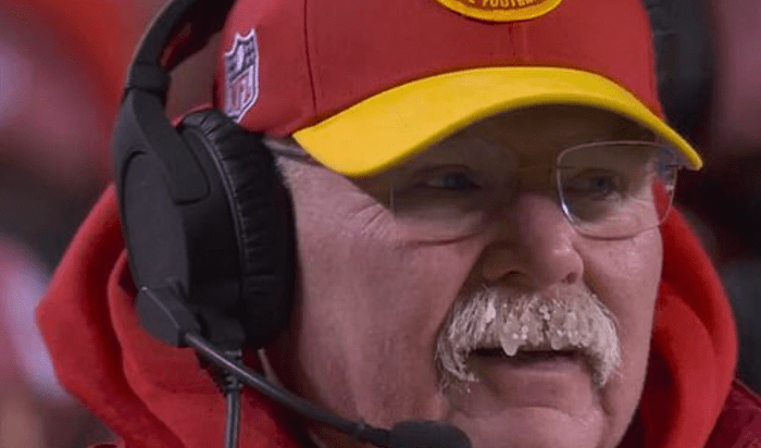 Andy Reid S Comment On His Frozen Mustache Went Viral The Spun