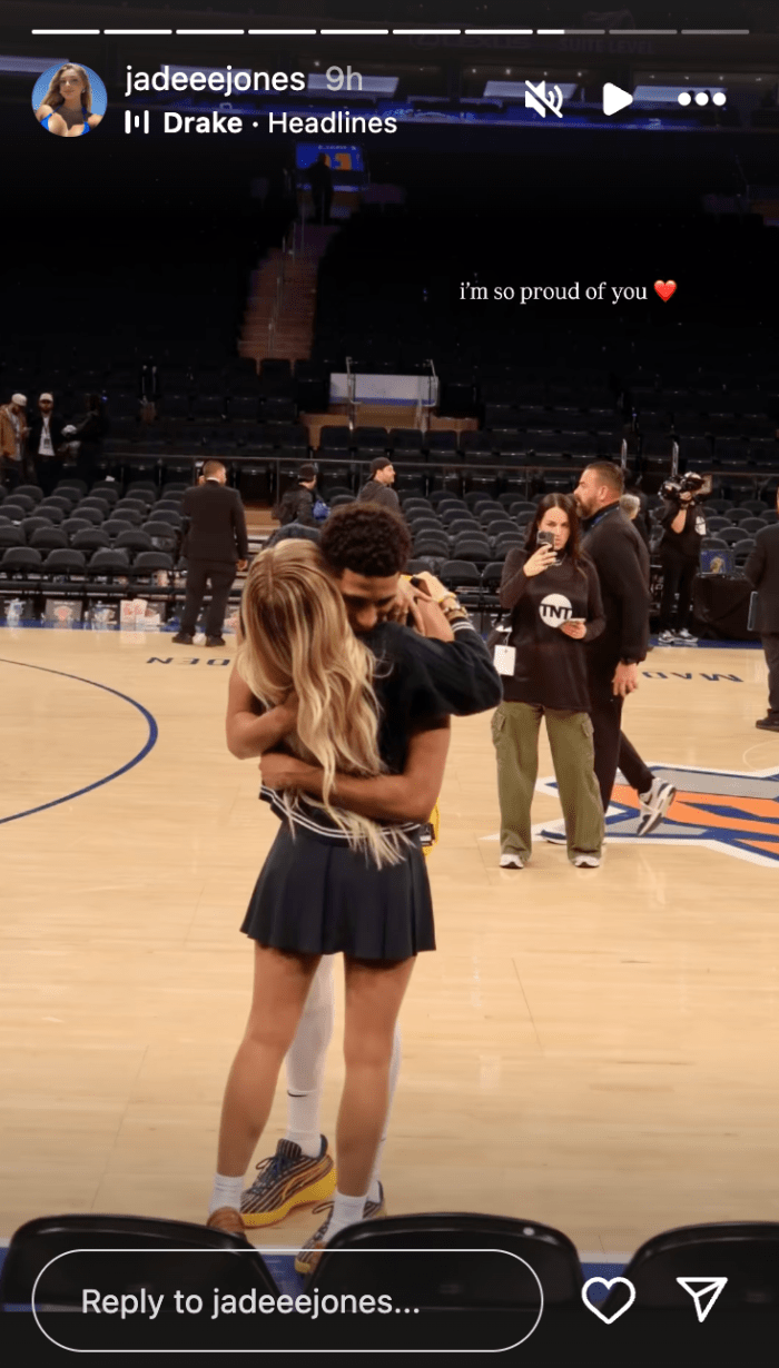 Tyrese Haliburton's girlfriend, Jade Jones, at MSG.