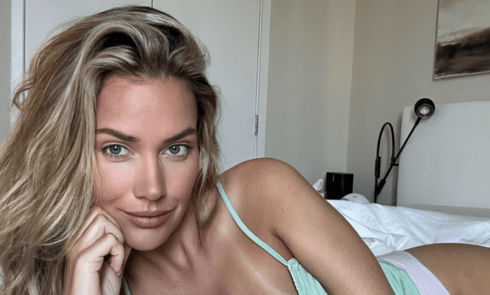 Paige Spiranac in bed.
