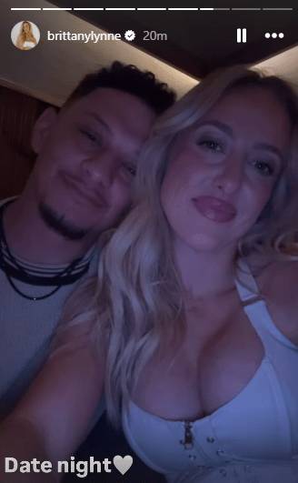 Brittany Mahomes and Patrick Mahomes on date night.