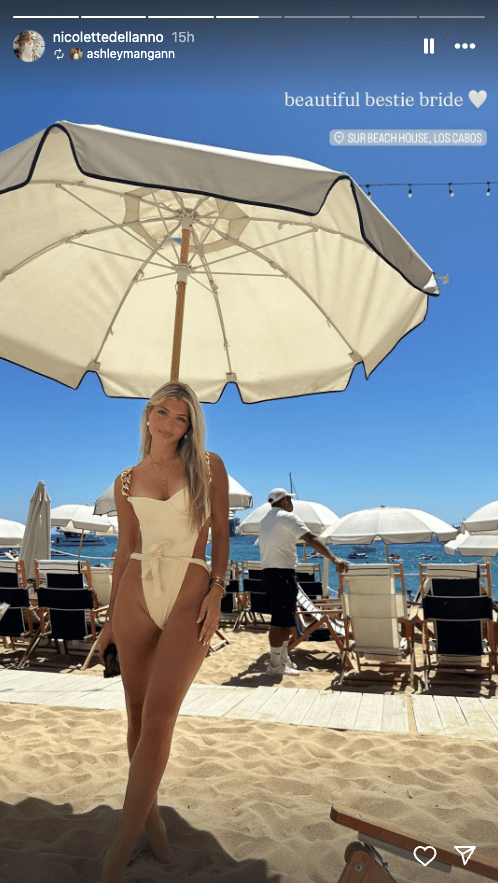 Zach Wilson's fiancée on her bachelorette trip.