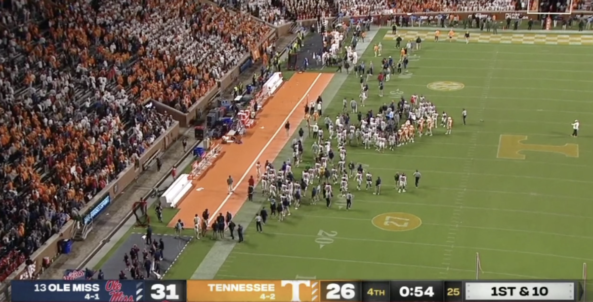 Tennessee fans going crazy on Saturday night.