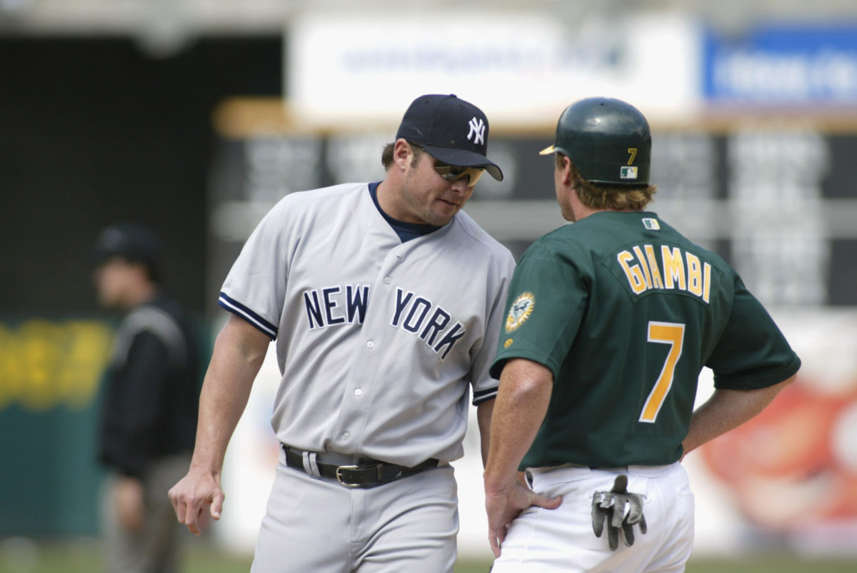 Former MLB player Jeremy Giambi with his brother.