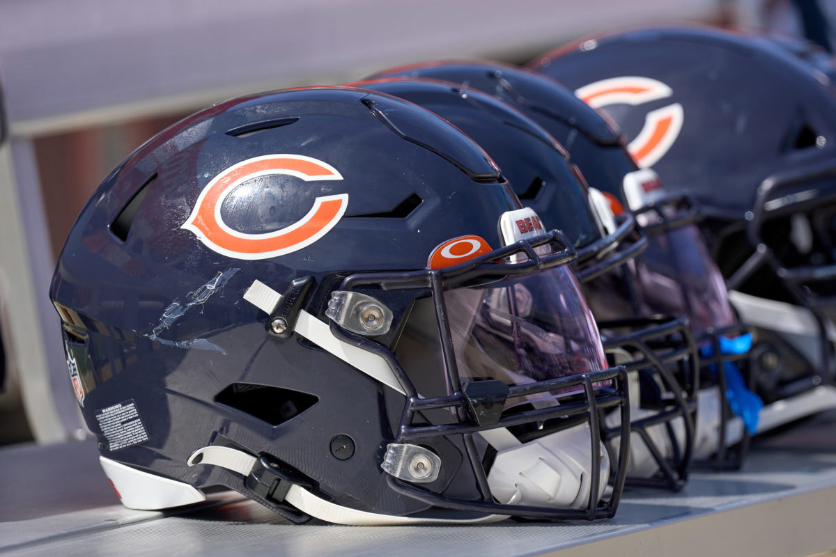 Chicago Bears helmets - Dolphins at Bears