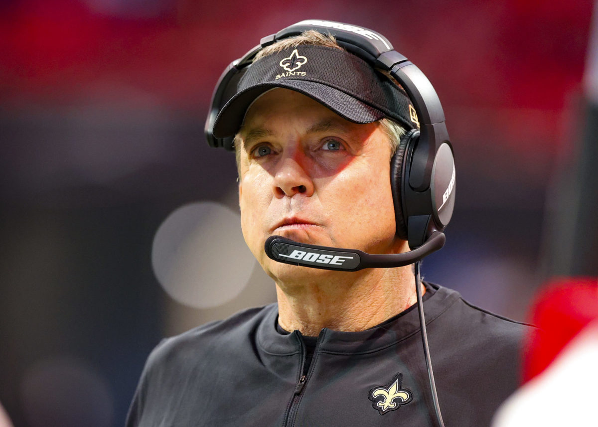 Sean Payton on the sidelines in New Orleans