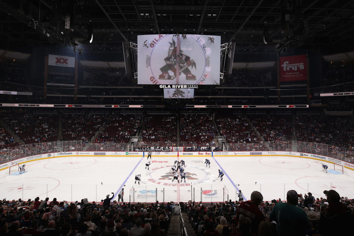 General view of the Arizona Coyotes arena.