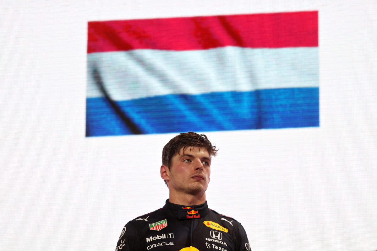 Max Verstappen Netherlands flag F1 Grand Prix of Qatar