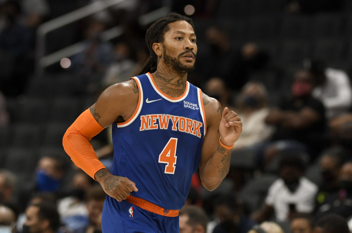 New York Knicks point guard Derrick Rose.