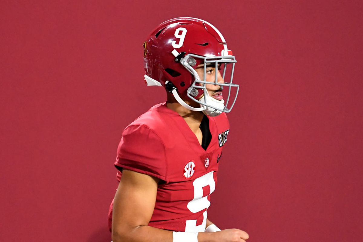 Alabama quarterback Bryce Young at the CFP National Championship Presented by AT&T - Ohio State v Alabama