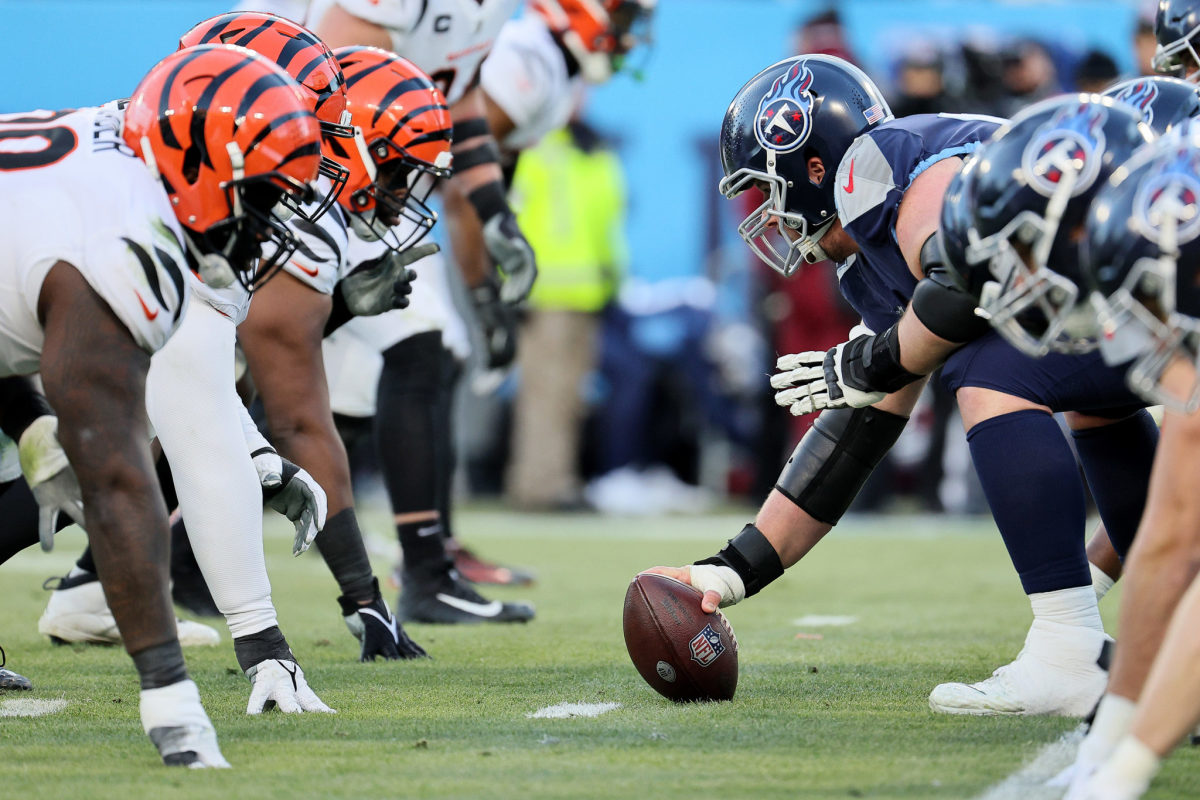 The Cincinnati Bengals and Tennessee Titans in a divisional matchup.