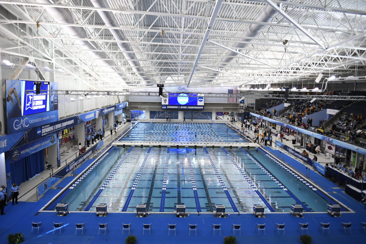 NCAA swimming event at nationals.