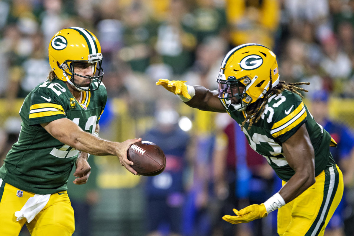 Packers' Aaron Jones wants Aaron Rodgers back in Green Bay