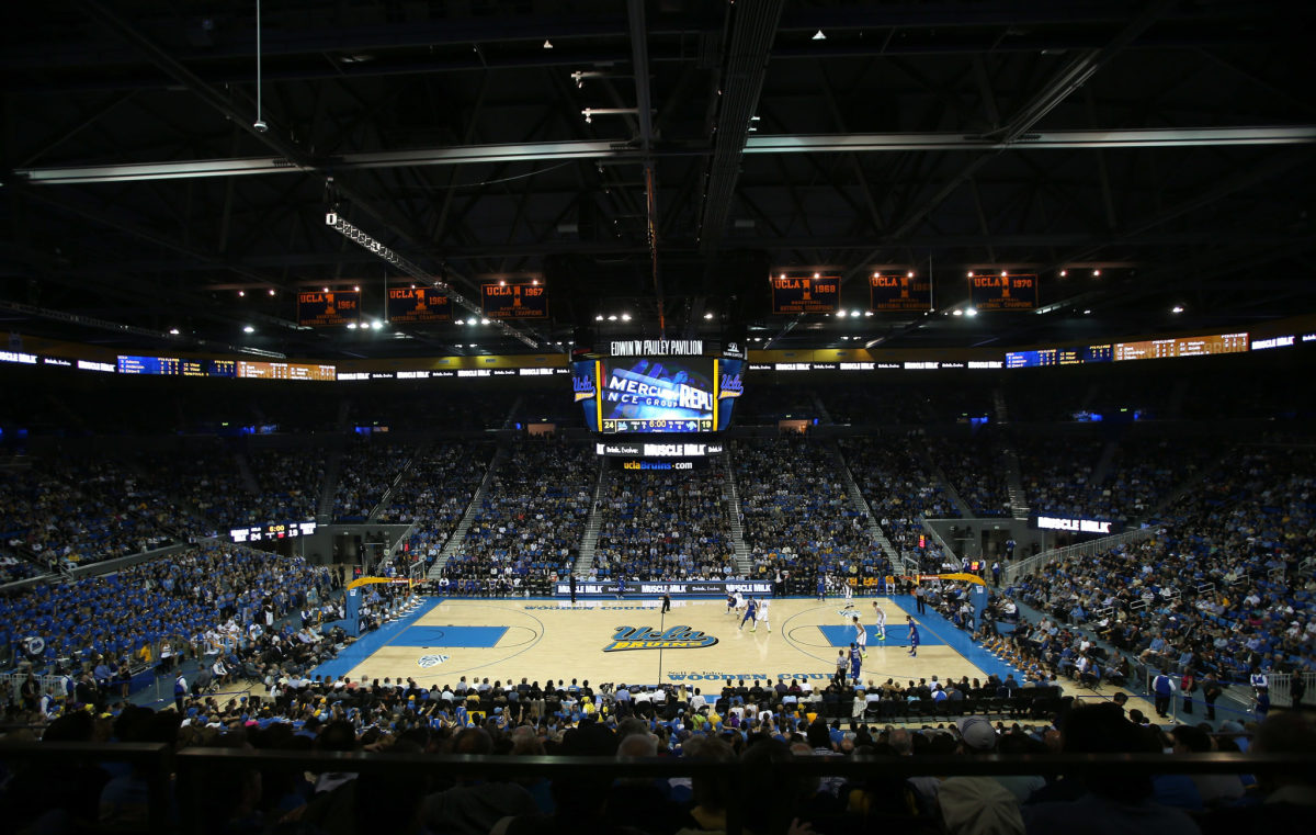 A general photo of the UCLA bruins basketball arena.
