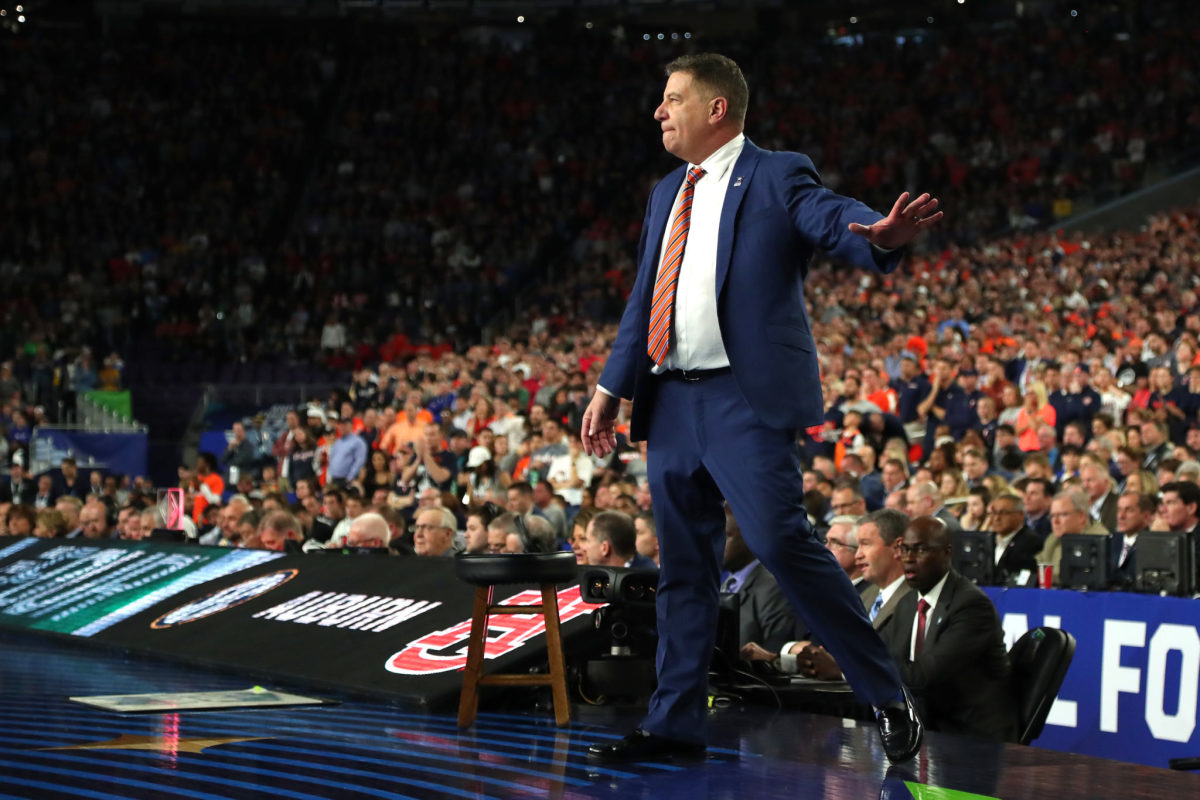 Bruce Pearl on the sideline at the Final Four.