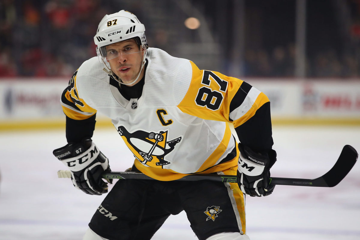 Sidney Crosby on the ice for the Pittsburgh Penguins.